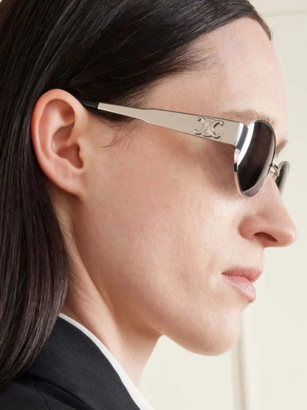 Celine leather metal acetate